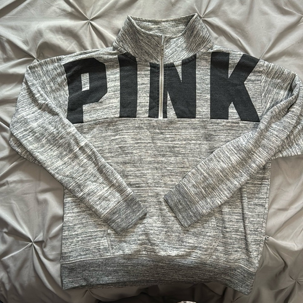Pink Gray, And Black Sweatshirt Pull Over